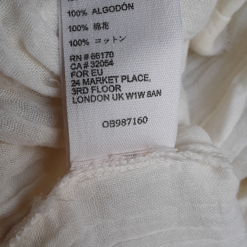 Free People Mystery Land Tunic L White Mini Dress - Picture 8 of 8